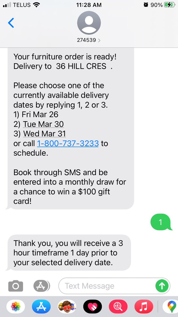 MarcelloRamirez's tweet photo. @AshleyHomeStore  I scheduled my delivery date with you earlier this week. I got a confirmation response, or so I thought. So I call that number today, since I never got a phone call about the delivery so far. Only to find out that the txt apparently never went thru!! That and I https://t.co/H6WKWEKDXz