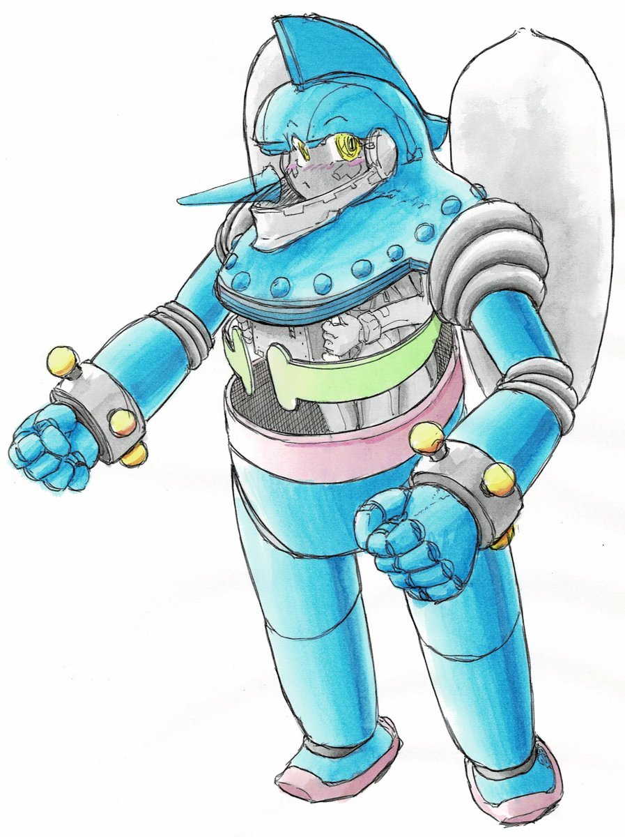 テンキアメ てんきあめ メカ娘 鉄人28号スーツ 庵野監督のプロフェッショナルを見てたら 鉄人を描きたくなりました メカ娘 鉄人28号