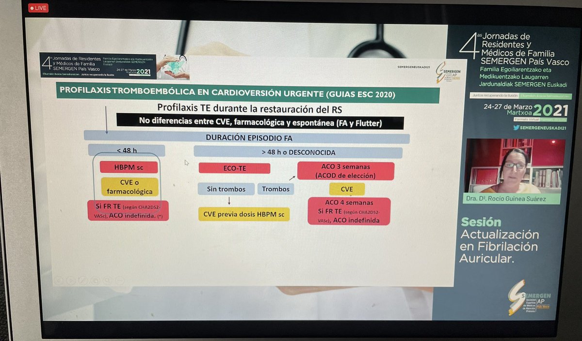 semergenpv's tweet photo. . 4ª Jornadas de Residentes y médicos de familia SEMERGEN Pais Vasco. Actualización en fibrilacion auricular Dra Rocio Guinea Suárez @semergenpv 
https://t.co/Pg9dv0U9ri
#semergeneuskadi21 @OSIArabaESI https://t.co/AYdHT0le2N
