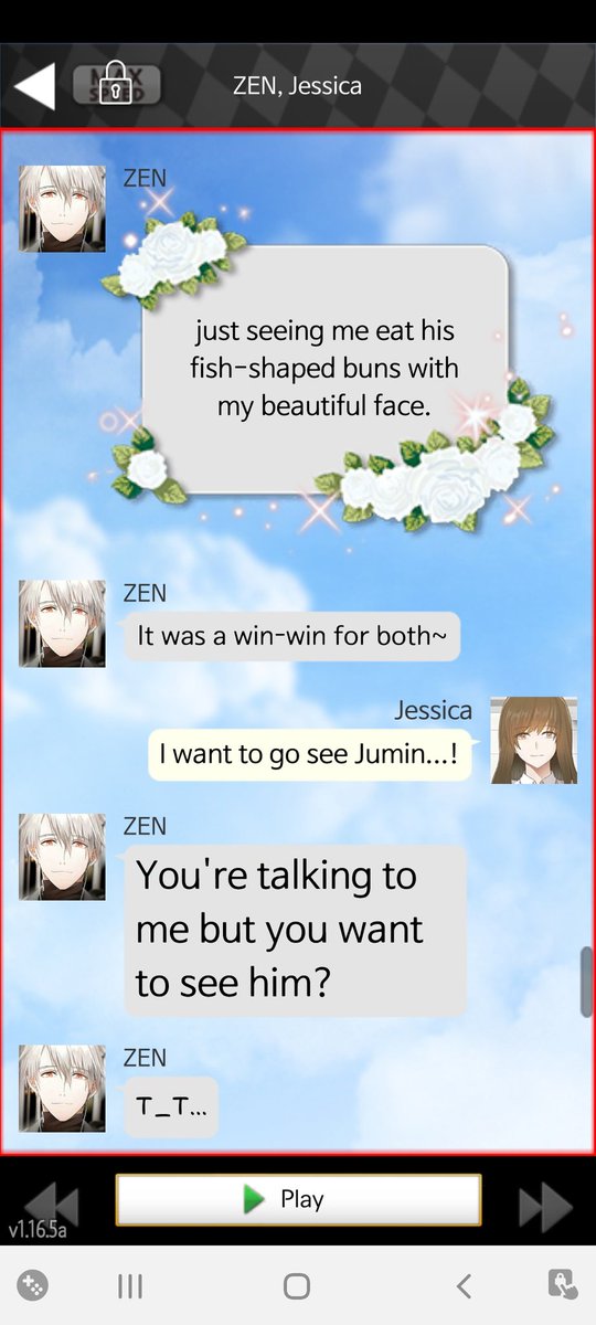 Honestly MC that's rude as hell, but also Zen is showing off on his looks as always so 