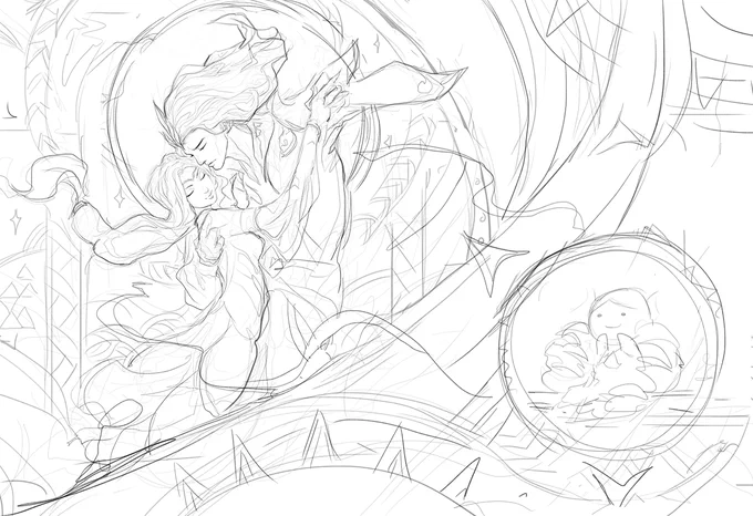 Once again, I had the opportunity to work with these amazing people and this time on the Gwen champion teaser. @trachlord, @suqling, @joofoot, @zhonglinart, Roanna Peroz and Jun Seong Park.

Here are some comps I did for the tapestry shot. 