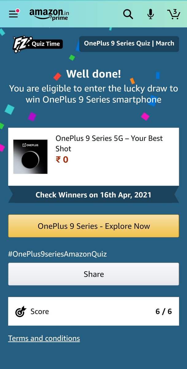 Pavan_9i's tweet photo. #OnePlus9seriesAmazonQuiz...Hope for the Best...!!! https://t.co/hXM2bxUa1H