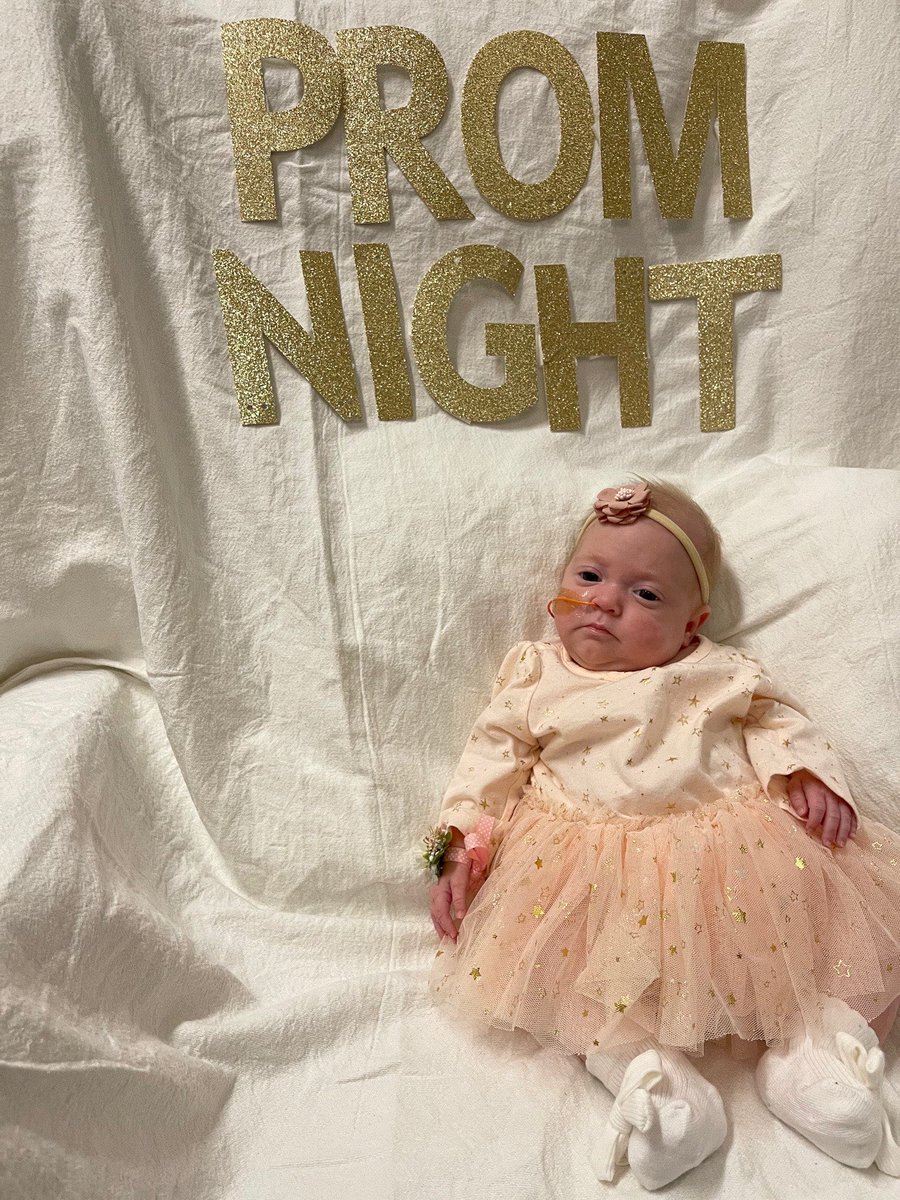 BrighamWomens's tweet photo. What’s a NICU graduation without a prom to celebrate? Babies Alex, Maddie, and Della got glammed up for their own version of prom night, thanks to a team of creative and compassionate @BrighamNICU staff. https://t.co/zN0PrDM7Qo