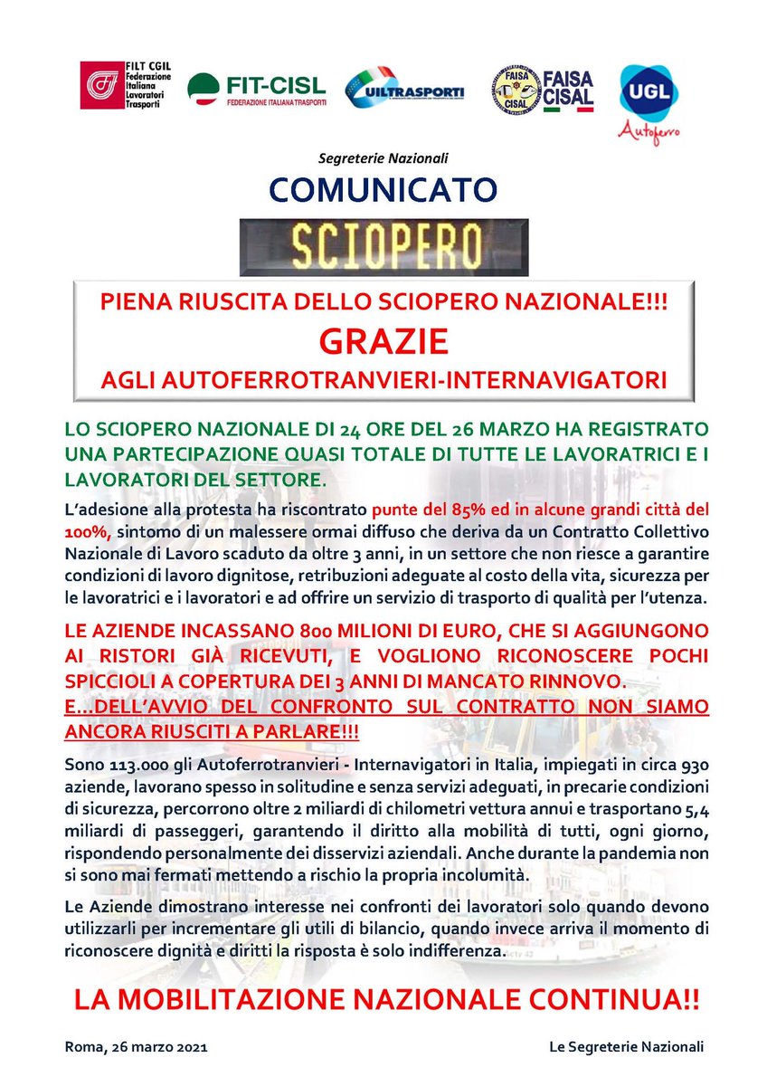 Autoferro_Ugl's tweet photo. #grazie #autoferro #internavigatori
#sciopero #lamobilitazionecontinua #autoferroinprimalinea
@FiltCgil @FitCisl @Uiltrasporti_N #FaisaCisal @FmMilloch @UGLConf https://t.co/IVy63zDaPz