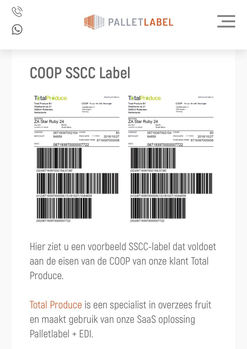 Palletlabel's tweet photo. Klantspecifieke SSCC-labels en EDI berichten? Palletlabel kan het! https://t.co/OqW27sNJMs #sscclabel #edi #gs1 https://t.co/ycU9Y5wsE3