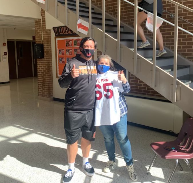 CoachBradLutz's tweet photo. Senior Day is tomorrow and our senior football players recognized one of the many teachers who made a huge impact of their time at WBHS. Thanks to ALL of our teachers at WBHS and the powerful influences they make on our students. #ProtectTheTeam https://t.co/yrDhNvZvQc