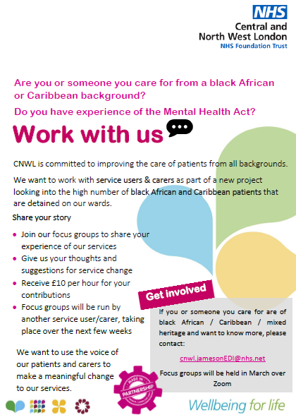 cm_santi's tweet photo. Had our first focus group today with @CNWLNHS  Service Users &amp; Carers lead by Experts by Experience including the amazing @Abigail_AkuaA 

📢There's still time to sign-up for a focus group next Monday or Wednesday📢

See below for info &amp; how to get involved👇👇👇 https://t.co/2PmeeJw6Ad