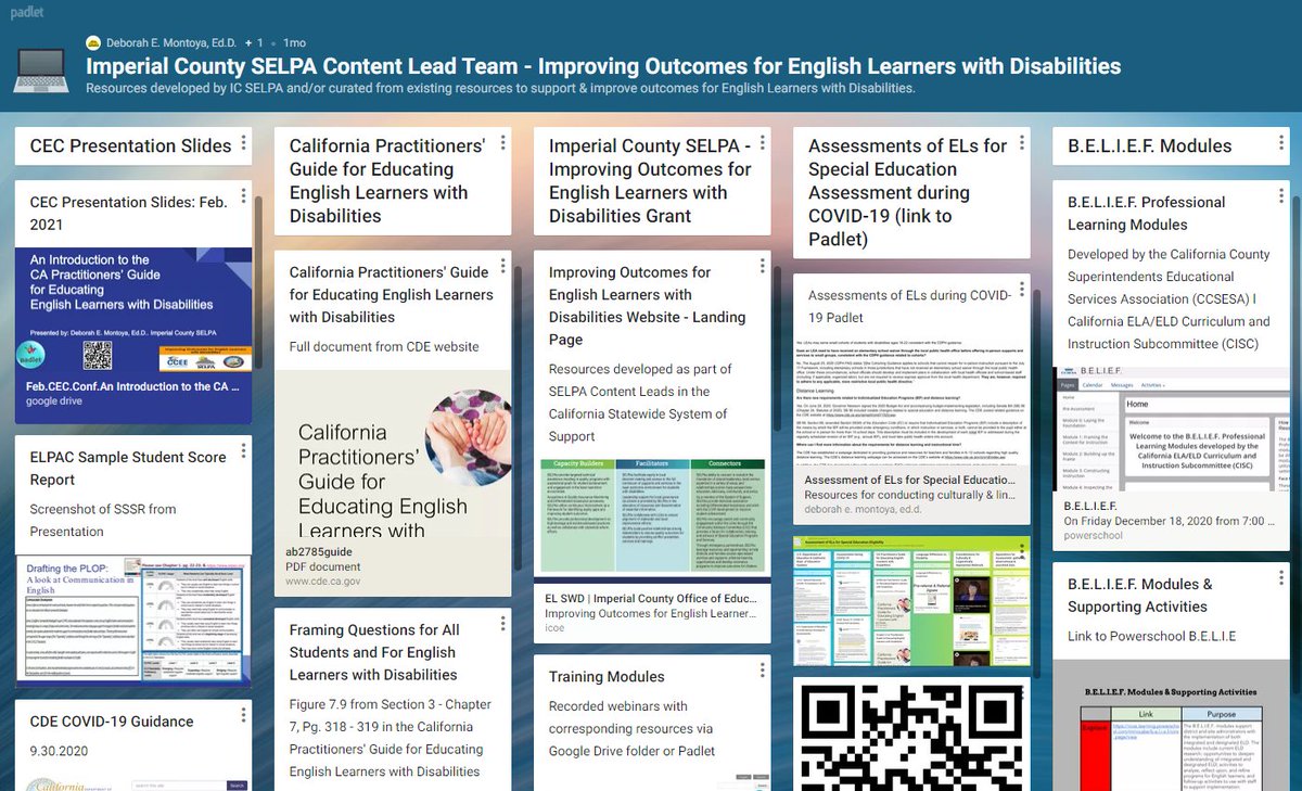 el_swd's tweet photo. Access our Padlet "Imperial County SELPA Content Lead Team - Improving Outcomes for English Learners w/Disabilities" @ https://t.co/XIYqV0YQ3H for a list of resources to support &amp; improve outcomes for English learners w/disabilities #elswd #collectivecommitment #duallyidentified https://t.co/WN5jfMH8qo