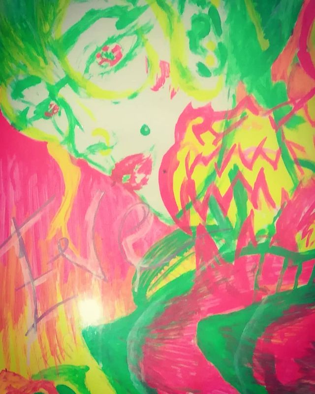 SashyyArt's tweet photo. "EVE"- Memories of a nice evening 🔥🐨 #eve #art #sashyyart #love #fluorescent #fosforescent #friends #green #meow #NFT #NFTCommunity #NFTarts #NFTcollectibles #NFTartist #NFTCommunity #cryptoart #cryptoart #cryptoartist #Crypto #painting #COLORS https://t.co/SQ5yXkLt48