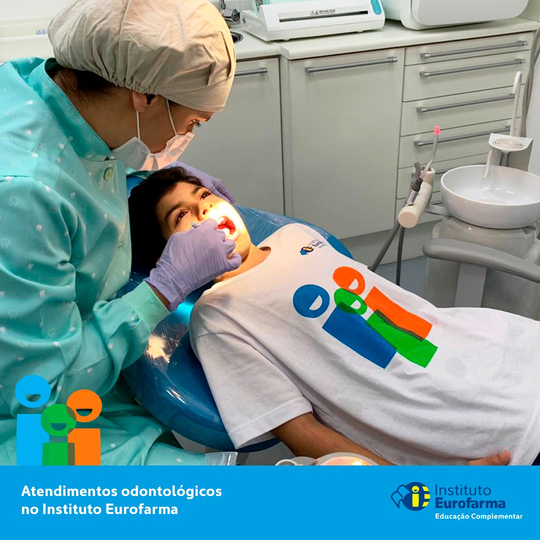 IEurofarma's tweet photo. Você sabia que atendimentos odontológicos acontecem no I.E.? Os alunos também têm acesso a ambulatório médico. Porém, durante esse período de pandemia, os atendimentos foram extremamente reduzidos em 2020 para manter a segurança necessária. #InstitutoEurofarma #Saude https://t.co/6AOgCWQafh