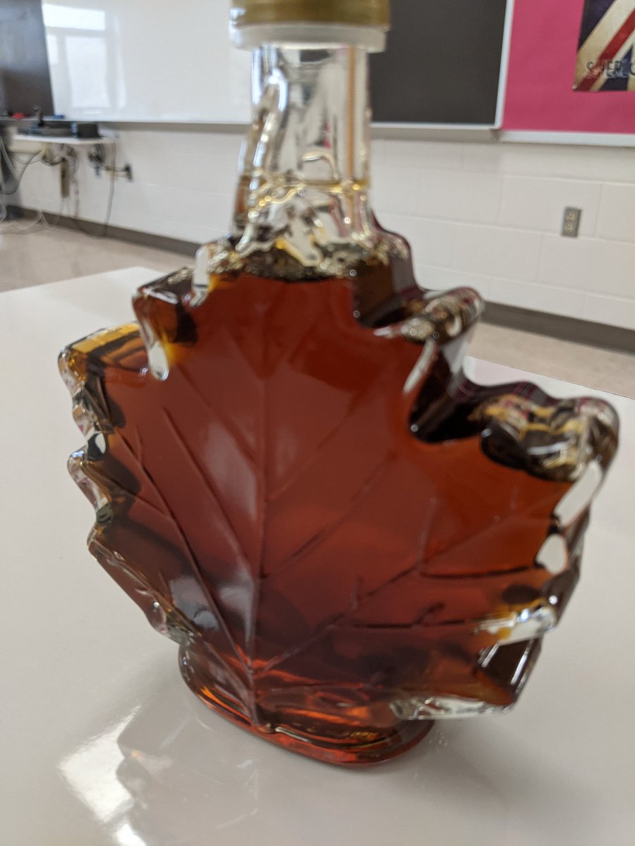 NBednez's tweet photo. Feeling pretty fortunate today! Maple syrup from a thoughtful student and a little planter from a thoughtful teacher. Thanks for the kindness! #mycrcs https://t.co/C8FOsZwIBN