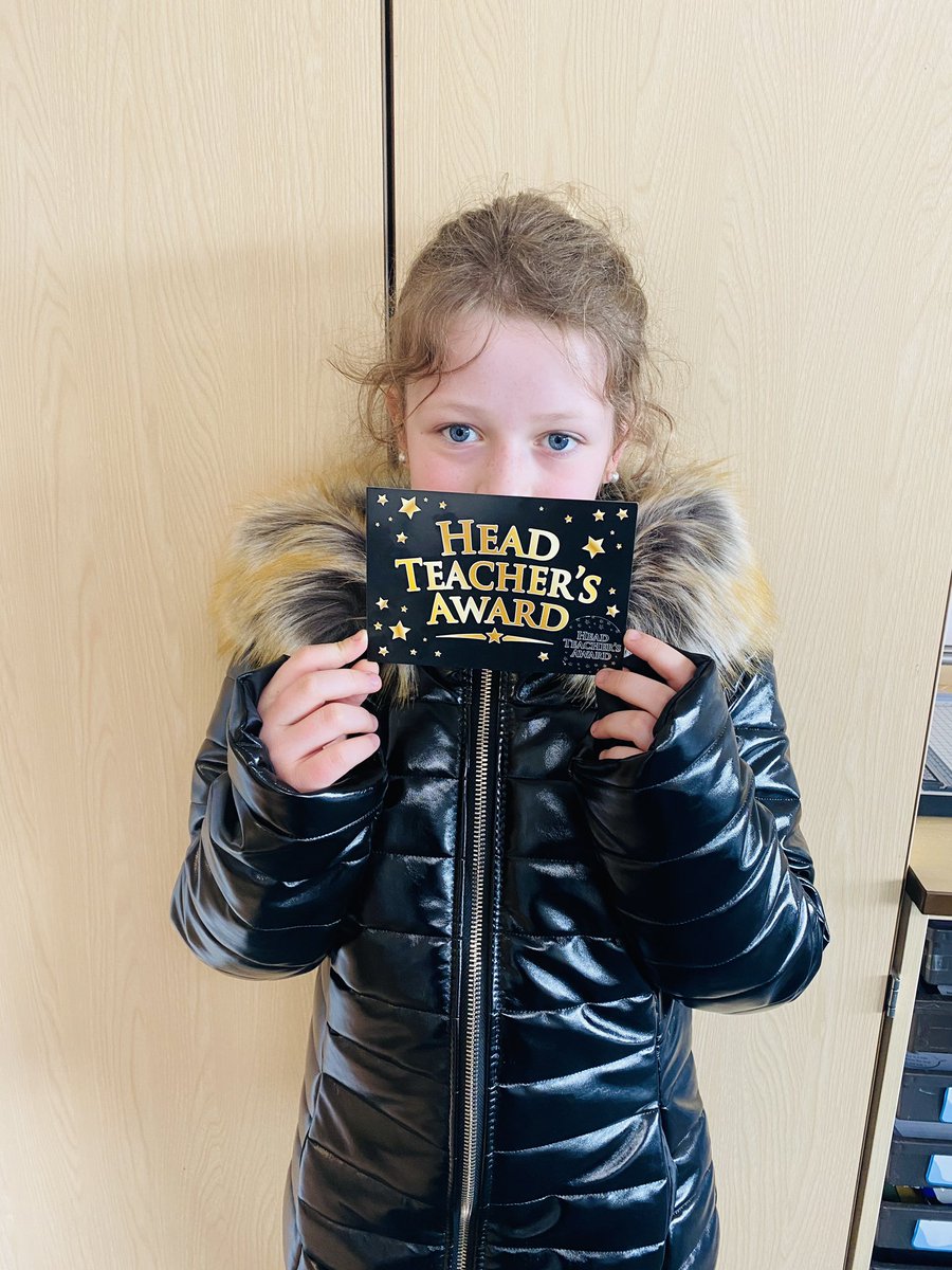 MillerCrags's tweet photo. Well done Millie on the final Head Teacher’s Award before Easter! https://t.co/nHxZ7YTFW6