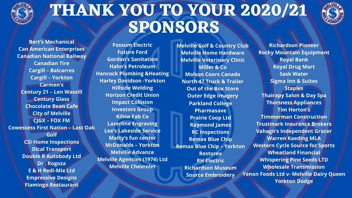 During this crazy times, we would like to thank ALL of our great sponsors for the support.

We ask YOU to support them, like they've always &amp; will always support us!

Check out WHO they are below:

#TheTraditionContinues #SJHL