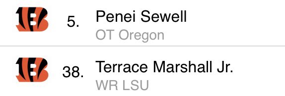 Why not get Penei Sewell AND one of Joe Burrow’s college targets? (Burrow threw Marshall 13 TD’s in 2019)