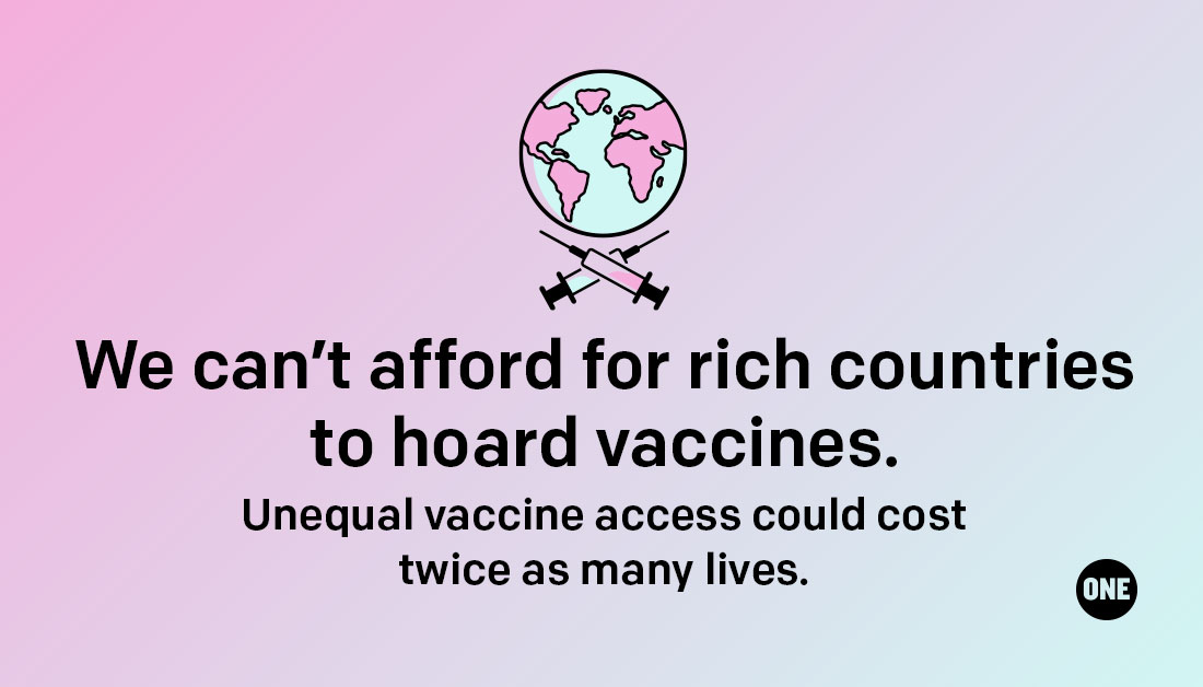 ONECampaign's tweet photo. We can’t afford for rich countries to hoard vaccines. It could cost twice as many lives.

Watch our new video series #Pandemica and join our fight to #EndThePandemic at, as if the vaccine isn’t everywhere, this pandemic isn’t going anywhere. https://t.co/UUCUfOYJya https://t.co/sJLdILjwlB