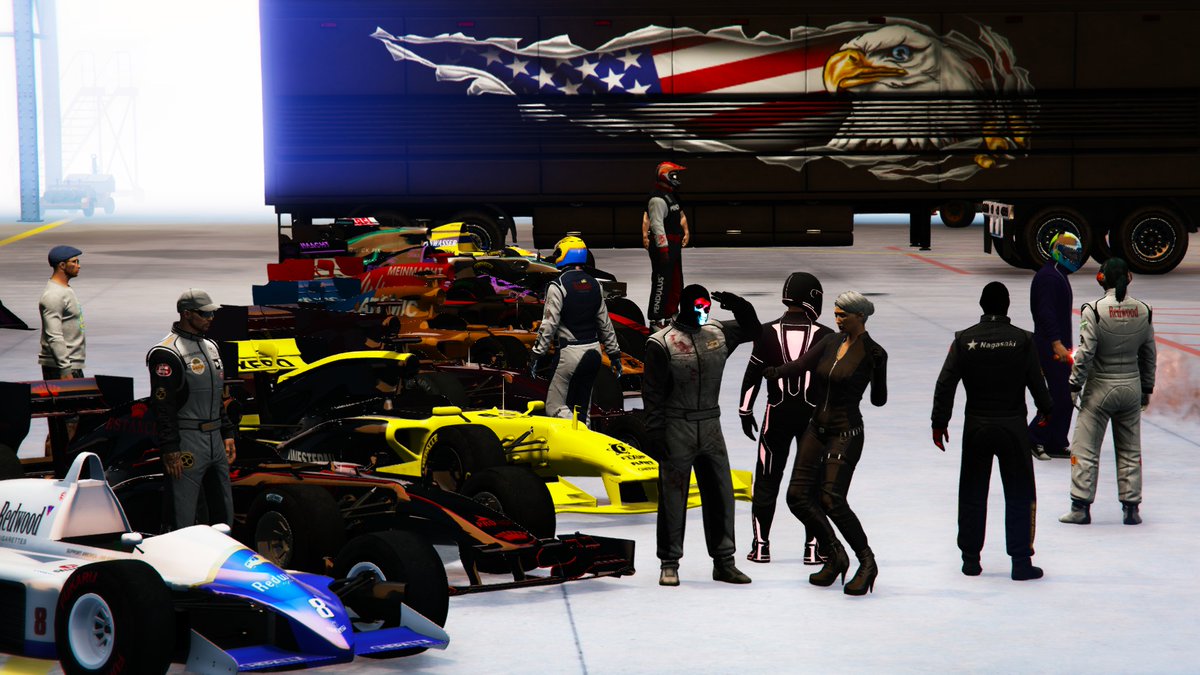 StMtGang's tweet photo. F1 Championship in GTA Online 🏎💨🏁
#GTAOnline #SantaMuerteGang #GtaCreators #Openwheels #Rockstargames #F1 @RockstarGames https://t.co/FYzwQ2ePB1