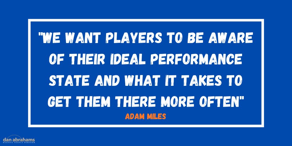 DanAbrahams77's tweet photo. "We want players to be aware of their ideal performance state and what it takes to get them there more often" - Adam Miles @AJMiles19, this week's guest on The Sport Psych Show. 

Take a listen tot this fantastic episode here https://t.co/yn6zuAzmv6 https://t.co/6NRfzqkpvj