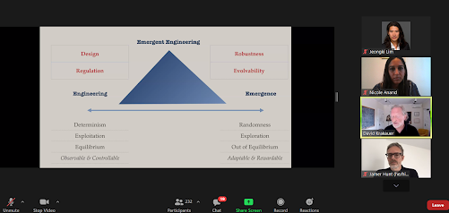 nicole_anand's tweet photo. Invigorating discussion w/ David Krakauer @sfiscience &amp; fellow colleagues/panelists @SDSParsons on Adapting for #Complexity. Why don't we embrace complexity? How might #design artifacts not create mindlessness? @thedesigncritic @cynthialawson @jamerhunt 

https://t.co/cUOAPXhj5t https://t.co/xb1F30UFXK