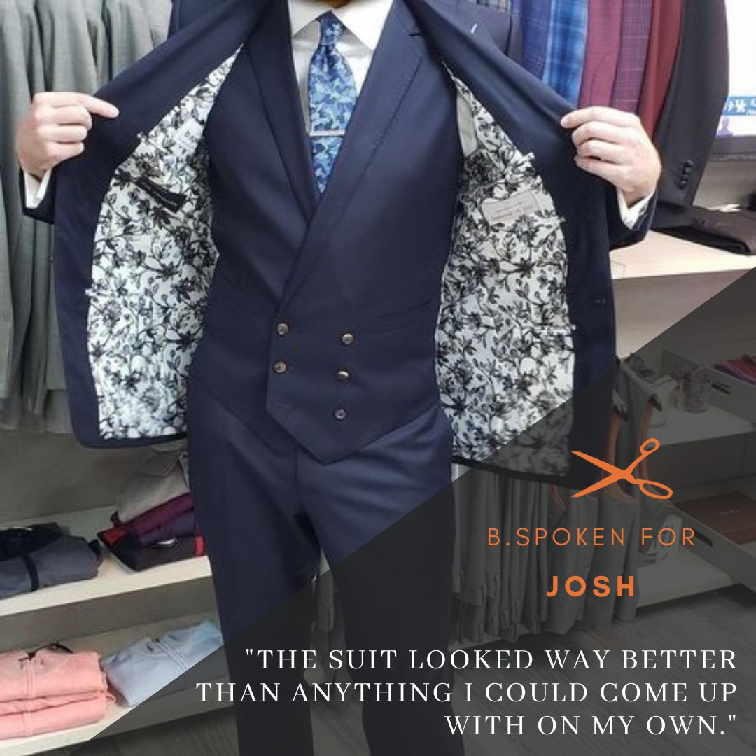Josh: "It was a great experience getting my suit here! The suit I ended up with looked a lot different than what I originally planned, but it looked way better than anything I could come up with on my own."

Josh - thank you for this excellent review!