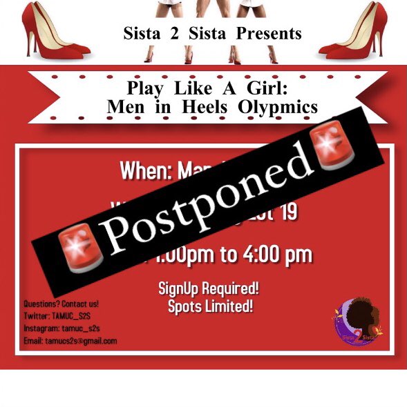 Unfortunately due to inclement weather, tomorrow’s event, Play Like a Girl, has been postponed. However, don’t worry the fun doesn’t end here. We still have some amazing things planned for the rest of the semester. Stay tuned for what we have next. 💜