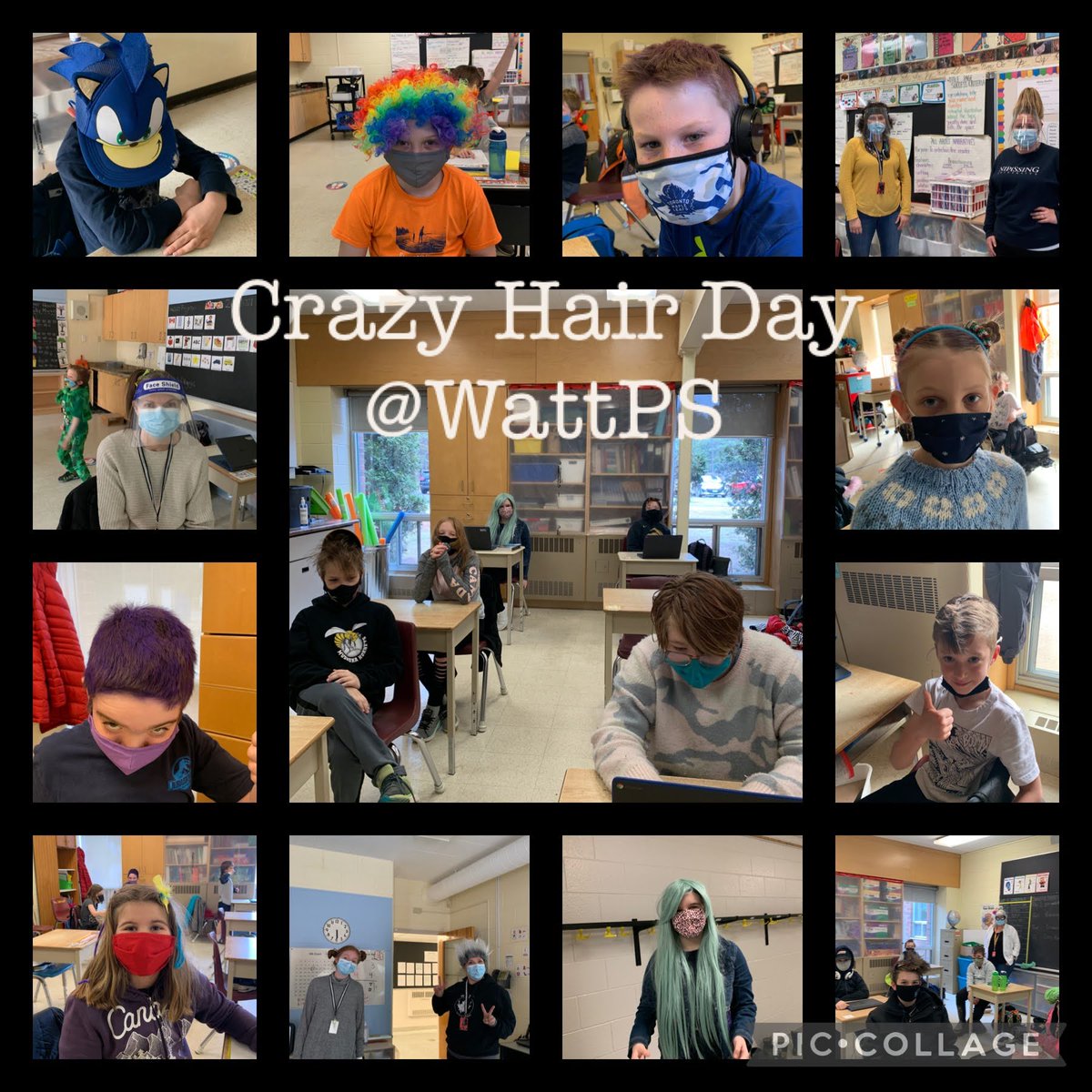 WattPS's tweet photo. Happy Friday and Happy Crazy Hair Day @Watt PS!  Here are some of our crazy-dos!  #wattpower https://t.co/R1SG85MMQL