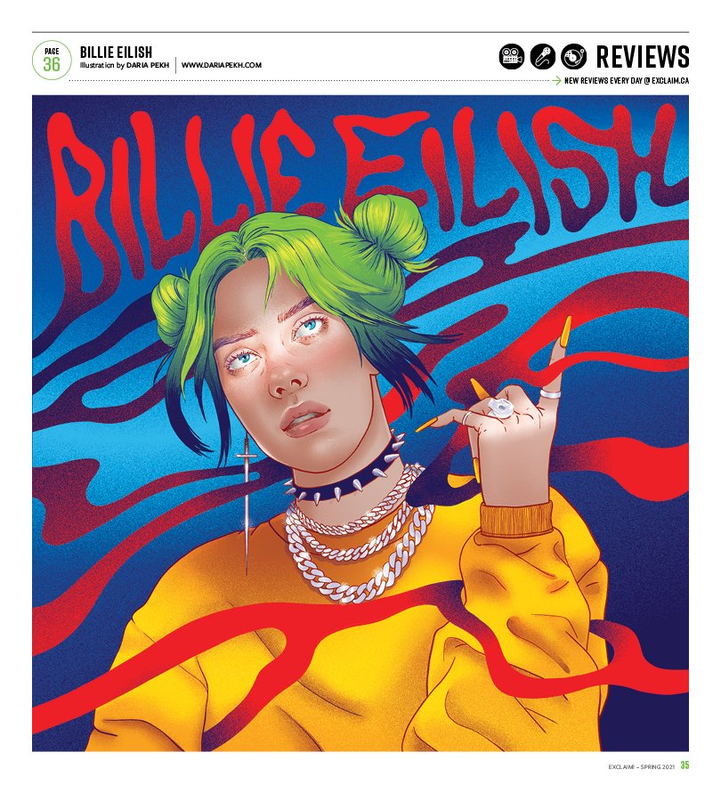 We said goodbye to #BillieEilish's iconic green hair with our latest illustration 🤘🏼

Art by <a href="/dariapekh/">Daria</a> 🎨