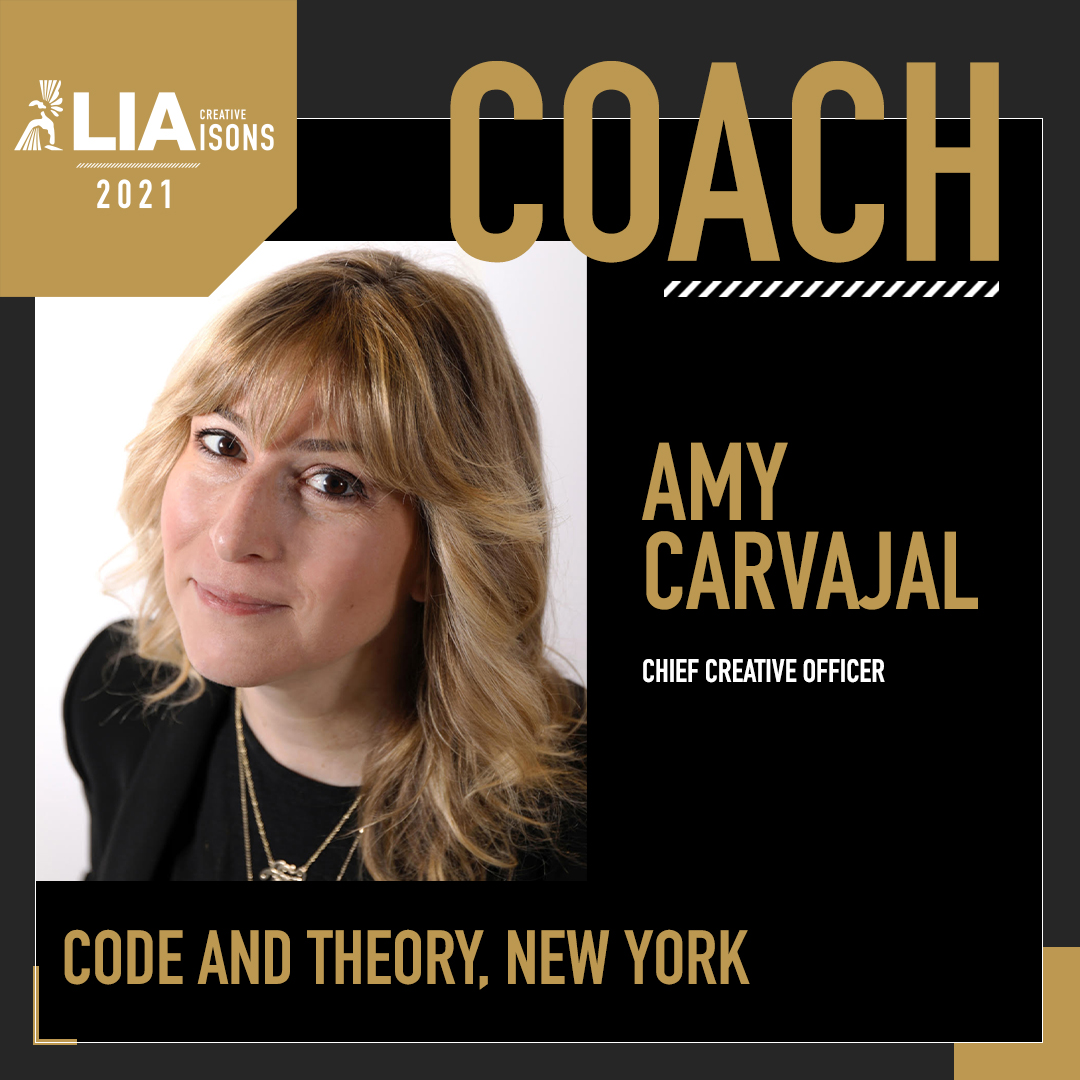 LIAawards's tweet photo. Honored to have Amy Carvajal at @codeandtheory aboard, as one of our industry leading coaches for the #CreativeLIAisons virtual one-to-one #coaching program!
#LIA2021 #LIAawards #createdforcreatives #leadership #inspire #educate #mentor #coach #creativity #codeandtheory https://t.co/Pf9k8Fbxp8