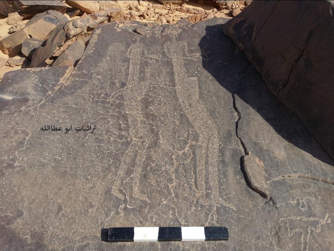 ARCH1993's tweet photo. تكرار مشاهد نمط الإنسان الصياد في الفن الصخري الذي يعود إلى العصر الحجري الحديث (10000-4000ق.م) بمختلف مناطق المملكة(جبة، تيماء، الشويمس، العهين)؛ دليل على عمق الاستيطان البشري في المنطقة، واتساع رقعة فناني النحت على الصخر بمعنى أن ظهور الفن وإنتشاره في الجزيرة العربية قديم جدًا. https://t.co/FngID5i46l