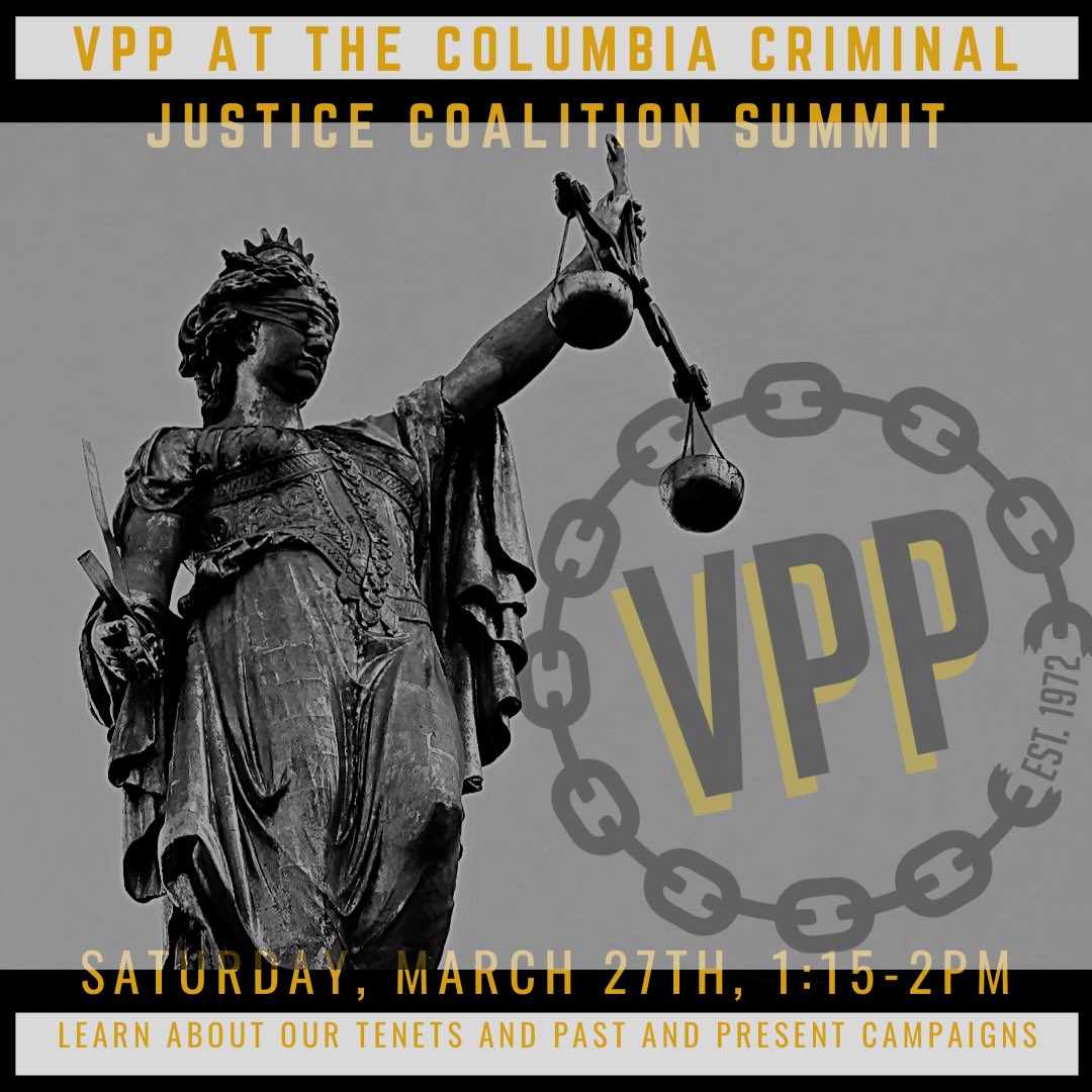 Come see our event tomorrow at the Criminal Justice Summit, Saturday, March 27th from 1:15-2pm. Learn about the tenets of our organization, our past and current campaigns, including Cyrus Wilson and Don &amp; Shawnda, and more!