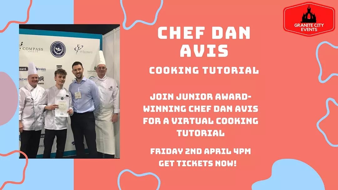 Want to up those cooking skills? 🤩
Join Granite City Events 'Easter Escape' event for a cooking tutorial with junior award-winning chef Dan Avis 👨‍🍳
Grab your tickets via this link👇
www4.rgu.ac.uk/abs/events/pag…

#Escape2ASF #DanAvis #cookingtutorial #cookingathome