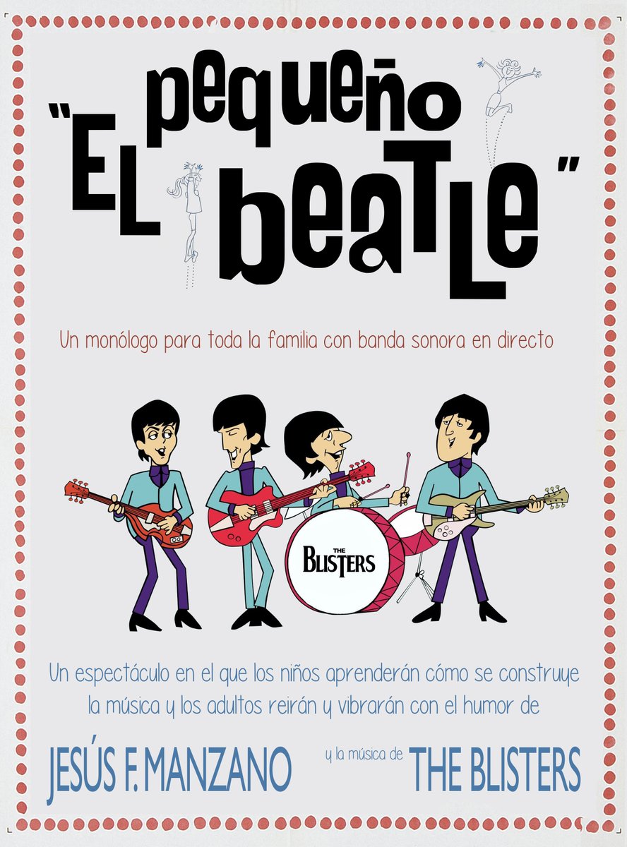 losblisters's tweet photo. ¡Solo quedan DOS DÍAS! El próximo domingo 28 de marzo a las 12 del mediodía estaremos en el Teatro La Plazeta con "El pequeño Beatle", un nuevo espectáculo para toda la familia. 
COMPRA TU ENTRADA AQUÍ:
https://t.co/OGxvb7nIu4 https://t.co/ZYA1WyBzaK