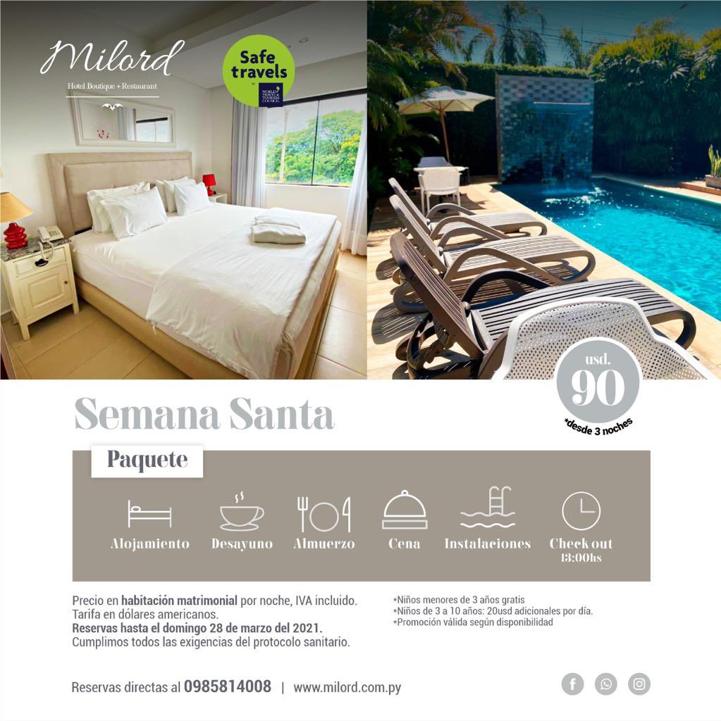 MilordHotel's tweet photo. Esta Semana Santa,podes disfrutar de todos nuestros servicios y pensión completa.Realiza tu reserva con anticipación y viaja de forma tranquila.Somos un Hotel Seguro.Nuestras habitaciones son desinfectadas utilizando Ozono y siguiendo el Protocolo de salubridad establecido😷 https://t.co/Bq4dm2xNIj