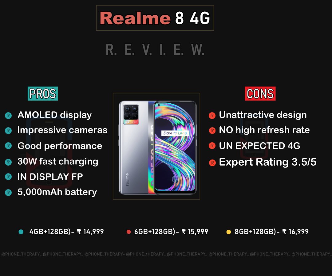 phone_therapyy's tweet photo. Realme 8 review (pros/con's)
#realme8 #realme8series #Android #phone_therapy #phonetherapy #Smartphone #photo #Review #technology https://t.co/brHsVqF62U