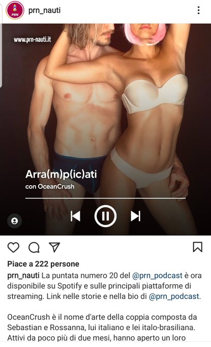 Ieri siamo stati ospiti del PRN PODCAST, abbiamo raccontato la nostra storia: come abbiamo iniziato,<a href="/tag/italiansdoitbetter"class="tags"><span>#italiansdoitbetter</span></a><a href="/tag/radio"class="tags"><span>#radio</span></a><a href="/tag/italian"class="tags"><span>#italian</span></a><a href="/tag/podcast"class="tags"><span>#podcast</span></a><a href="/tag/erotismo"class="tags"><span>#erotismo</span></a>