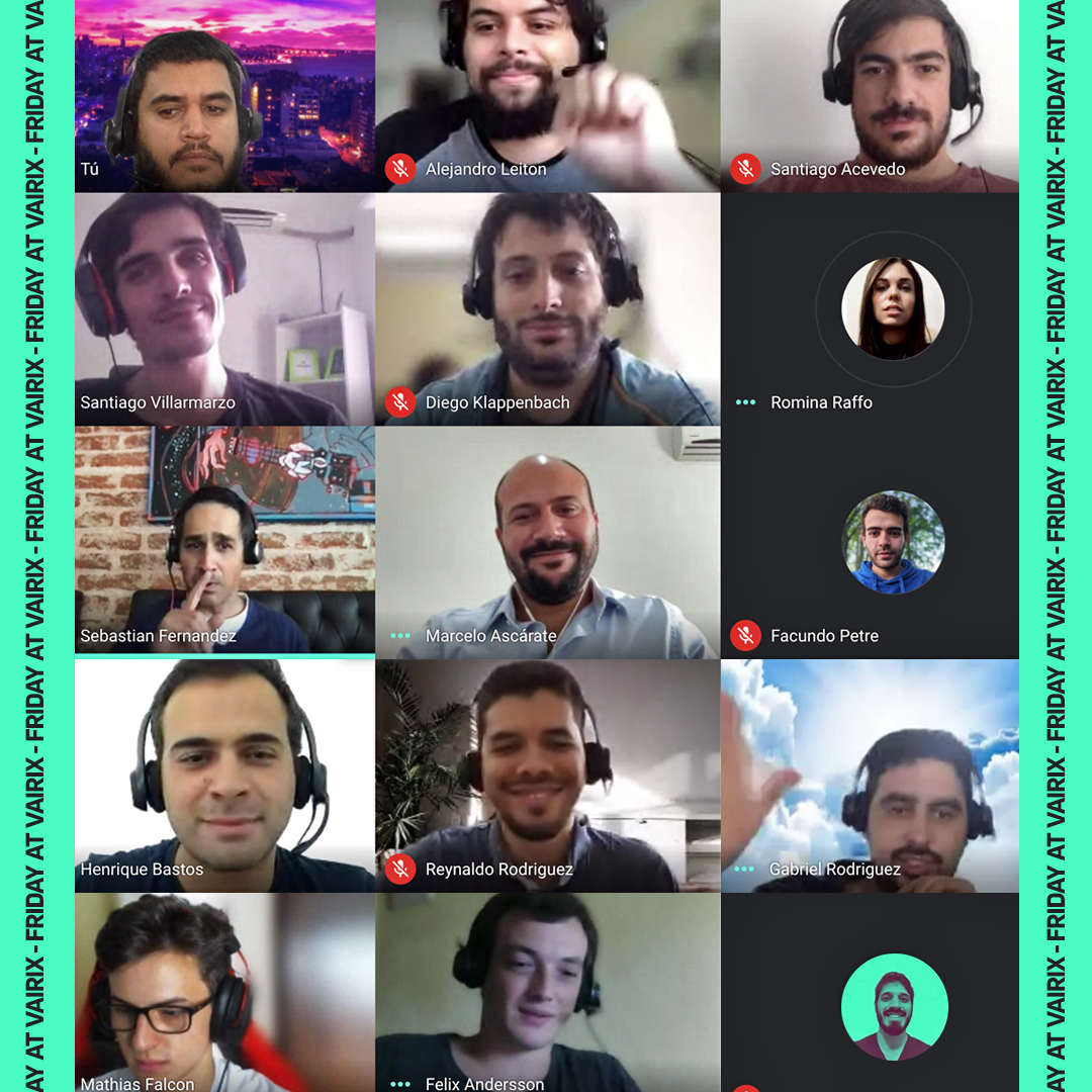 vairix's tweet photo. Every two weeks, we hold a company meeting where the whole team can sync up, share our latest updates, and have a few laughs.
This week, special guest Sebastián from TuPase joined us to help the team with onboarding on their app and service.
Happy Friday, everybody!
#tgif #vairix https://t.co/dy5OTvzvoH