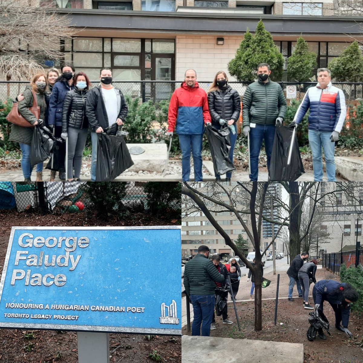 PalkovitsValer's tweet photo. ♻️In the framework of our #CleanYourEnvironment action, our Team #Hungary in #Toronto cleaned up the today the park named after the Hungarian poet George Faludy.🇭🇺♻️🇨🇦💚
#planetbudapest2021 https://t.co/7Xhl3x5SGp