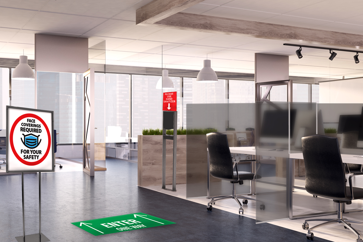 SpeedproRVA's tweet photo. When team members return to the workplace for the first time, they may be a bit on edge. With SpeedPro printed COVID-19 signage, we can help you create a friendly and comfortable atmosphere for everyone. #GreatBigGraphics https://t.co/5T4MnTkQTZ https://t.co/wHmNjSZ1ol