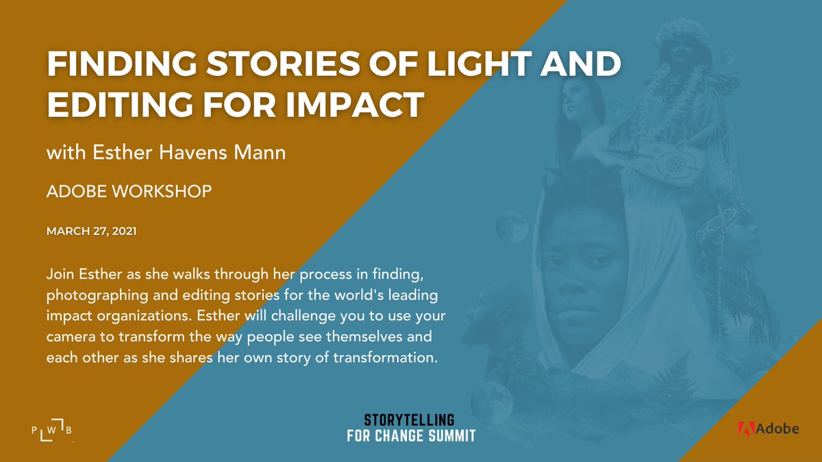 Central hub for creative solutions, our sponsors <a href="/Adobe/">Adobe</a> will be hosting a workshop with <a href="/EstherHavens/">Esther Havens</a> guiding you through how to Find Stories of Light and Editing for Impact.
This 2-day event is this weekend! Register now! lnkd.in/dgNJUFV