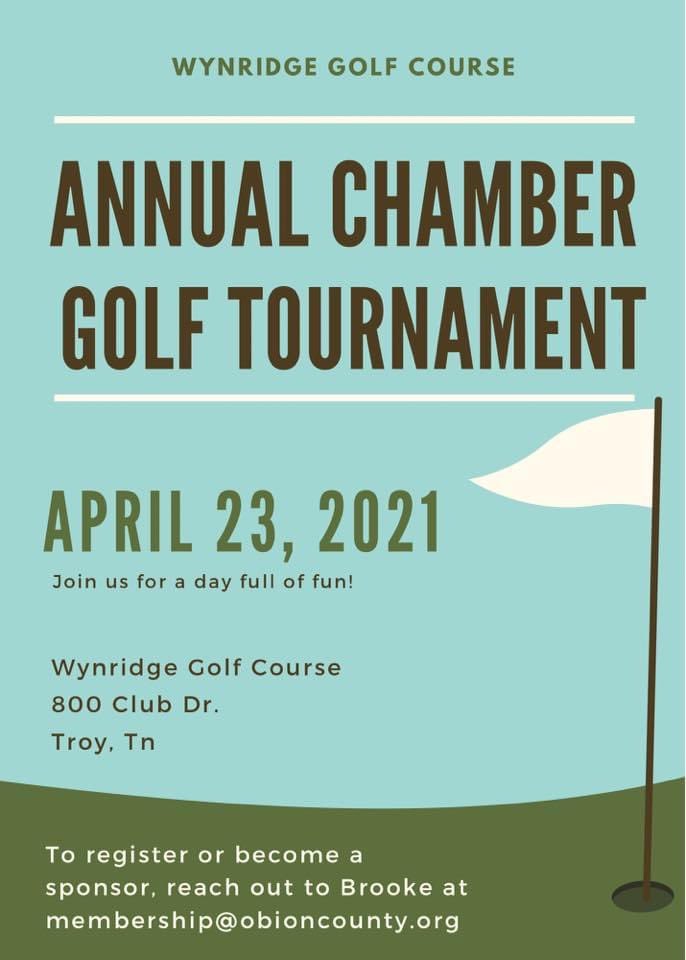 The annual Chamber Golf Tournament will be held at our course on Friday, April 23rd. If you’d like to sign up please contact Brooke at membership@obioncounty.org