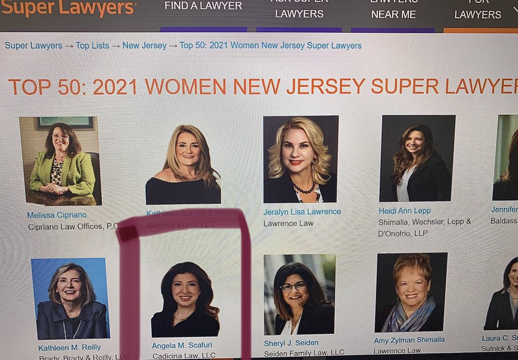 angeesq's tweet photo. Proud to announce that I’ve been selected to the Top 50: 2021 Women New Jersey Super Lawyers List! Congrats to all that I share this honor with! @SuperLawyers @MorrisCountyBa1 #FamilyLaw #WomensHistoryMonth https://t.co/bPsaJlJfN1