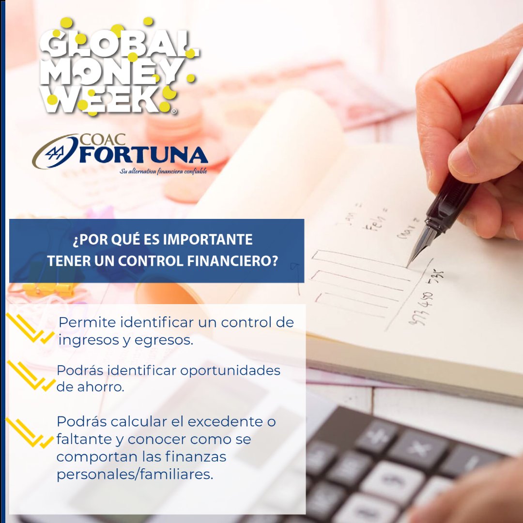 CoopFortuna's tweet photo. Es importante elaborar un control financiero,para identificar cómo se comportan las finanzas personales o familiares. 
Encuentre mayor información de Educacción Financiera en el siguiente link 👇 https://t.co/lz0cerIYy9
@seps_ec

#GlobalMoneyWeek2021

#educacionfinanciera https://t.co/iWbS2vXmby