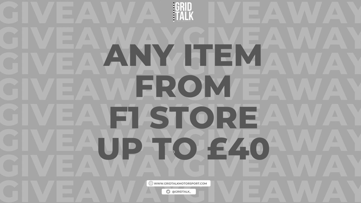 ✨ F1 GIVEAWAY ✨ 

to celebrate the start of the season, we want to giveaway £40 for one winner to spend at the F1 Store☺️ 

all you need to do is: 
- follow <a href="/GridTalk_/">Grid Talk Motorsport</a> 
- retweet this tweet 

competition closes when the lights go out at Bahrain on 28/03/21, good luck! 🤍