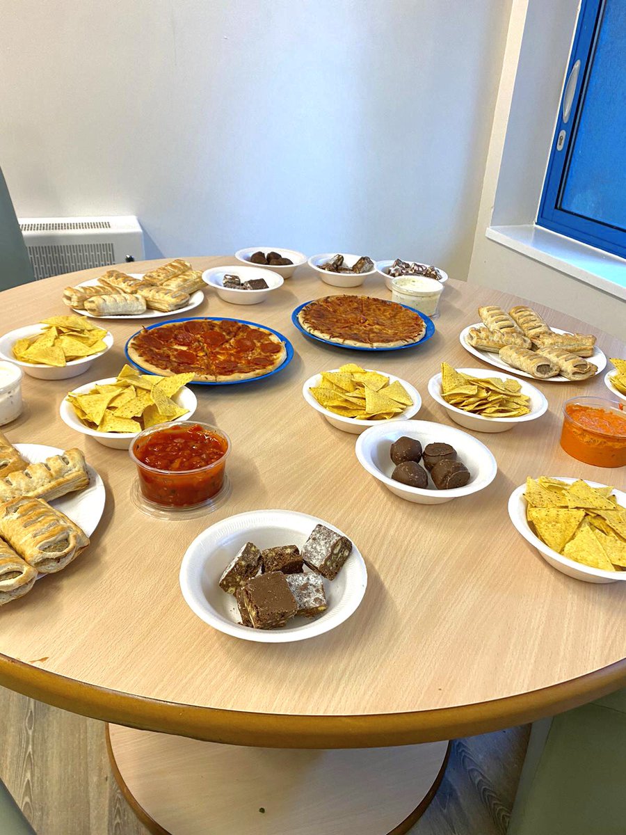 Juniper_Sally's tweet photo. Birthday celebrations this evening for one of our service users on Juniper...who doesn’t love chocolate cake and pizza?! 🎂🍕#happyfriday @GMMH_NHS @PaulEndley @nigelparkhouse1 @Alison_Mills1 @Hazel_ParkHouse @SheilaH78888923 https://t.co/Gi2N6Qrb0H