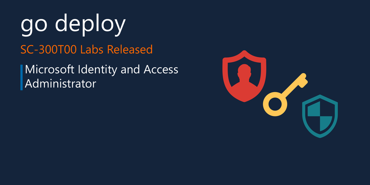 godeploylabs's tweet photo. SC-300T00 - Microsoft Identity and Access Administrator Labs have now been released on the go deploy platform.
#godeploylabs #microsoft #handsonlearning #handsonlabs #security https://t.co/6SDUgXXACf