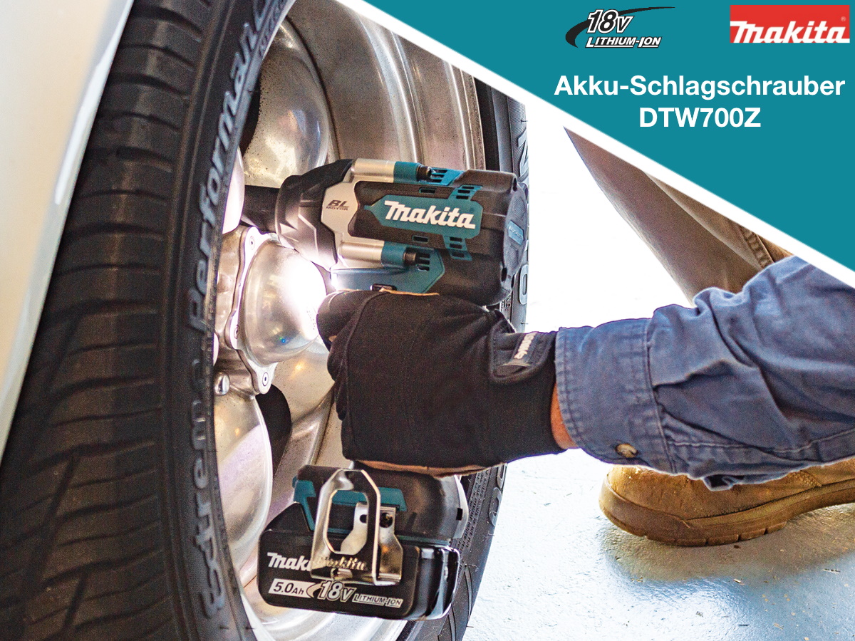 Starker #Partner für den #Reifenwechsel: Der Akku-Schlagschrauber DTW700Z unterstützt euch mit 18 V und einem Anziehdrehmoment von bis zu 700 Nm. Hier gibt es alle Details bit.ly/makita_reifenw….