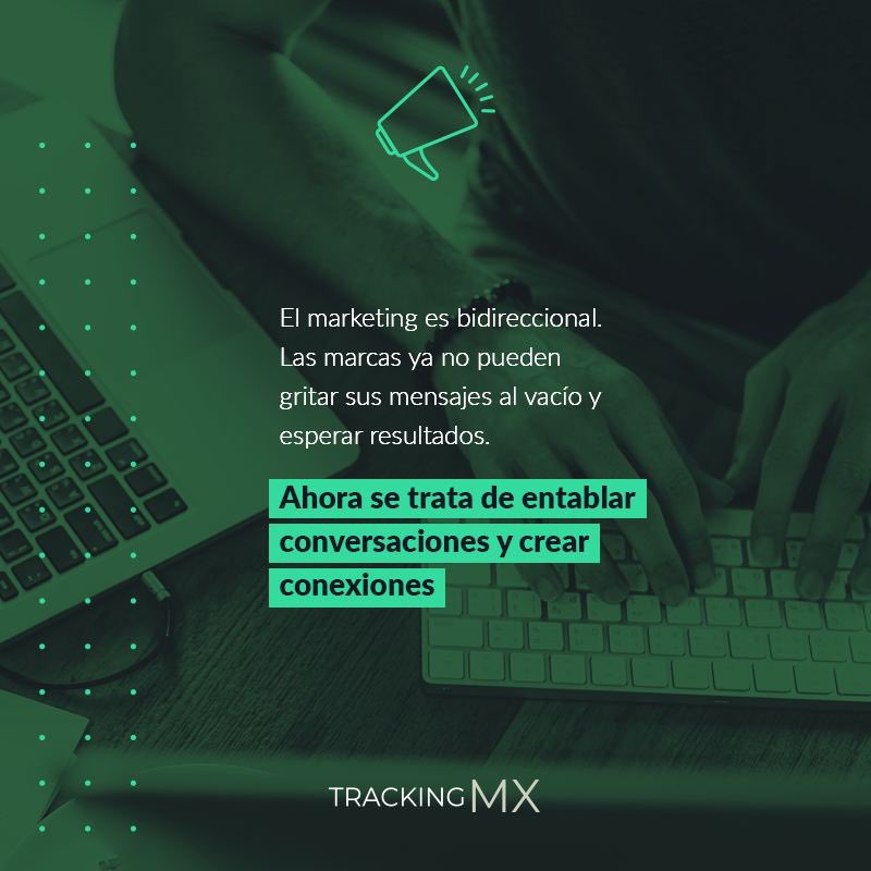 Hoy, ya no podemos pretender gritar mensajes al vacío y ser escuchados. Debemos iniciar conversaciones. ¿Cómo te mantienes cerca de tu audiencia? #trackingmx