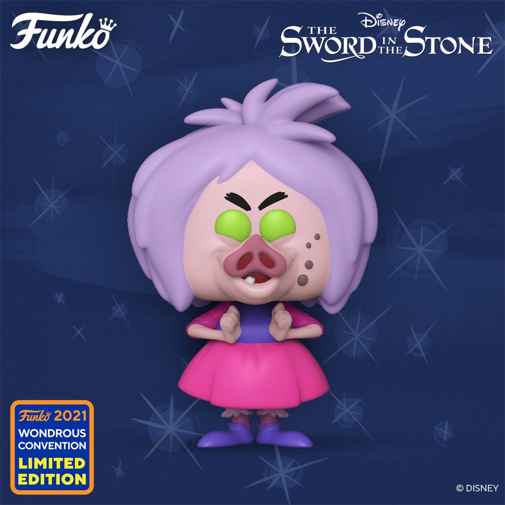 FunkoEurope's tweet photo. Funko Wondrous Con 2021: Pop! Disney: The Sword in the Stone - Madame Mim!
Details on where to get yours in the U.K. &amp; Europe coming very soon... https://t.co/yY3d6nfqJ9
