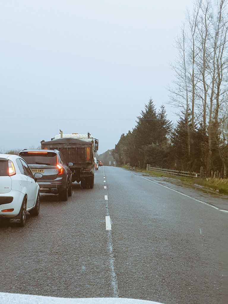 MKBurke1's tweet photo. Outrageous tail backs from 7.30am to 6pm today through Dungiven with tail backs 3 miles long on either side of the town.  Surely this cannot be permitted to continue for the next 8 months for the A6 dualling?  @columeastwood @moneillsf more appropriate traffic measures needed https://t.co/oCCltsbLUb