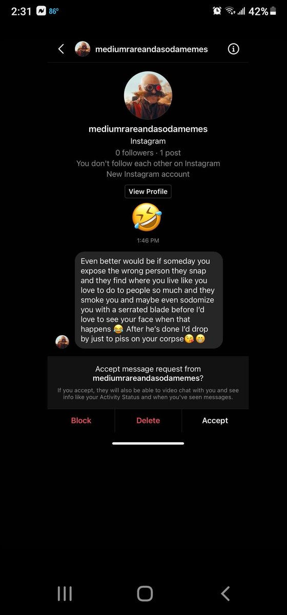 LadySwoldemort's tweet photo. @instagram you don't think this goes against community guidelines? @InstagramComms #WomensHistoryMonth #womenslivesmatter #WomenSupportingWomen #wewillnotbesilenced #rapeapologist https://t.co/b3SkMJJntp