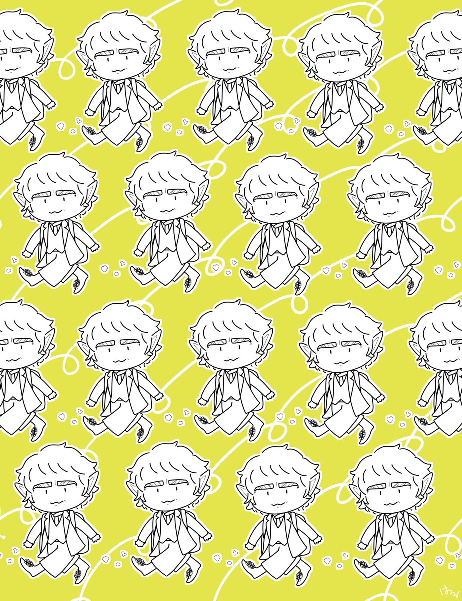 これくらいパキッとした色のメガネ拭きかハンドタオルがめっちゃ欲しいなと思って描いてたら楽しくなったやつ